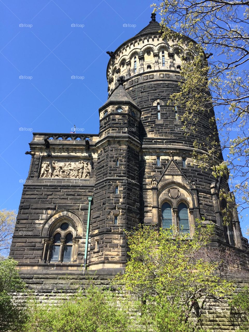 Outside of President James A. Garfield’s Memorial