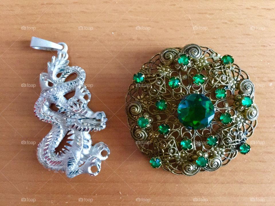 Dragon and green Bronze