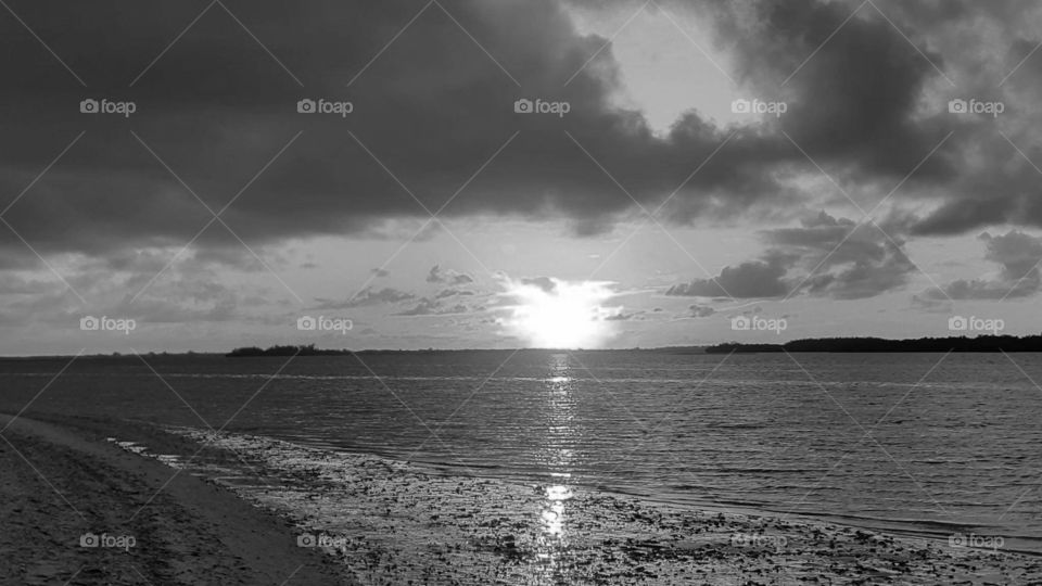 sunset grayscale