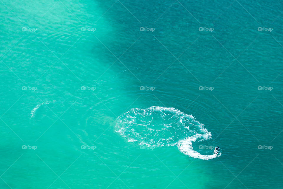 Jetski in the turquoise sea in summer. Moods of summer.