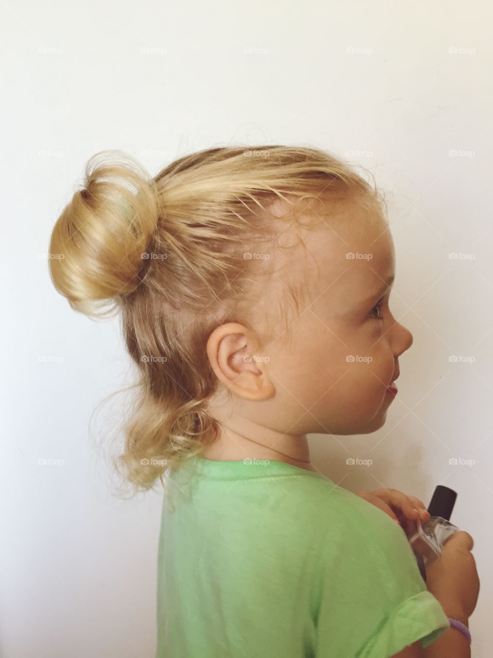 Blonde hair little girl 