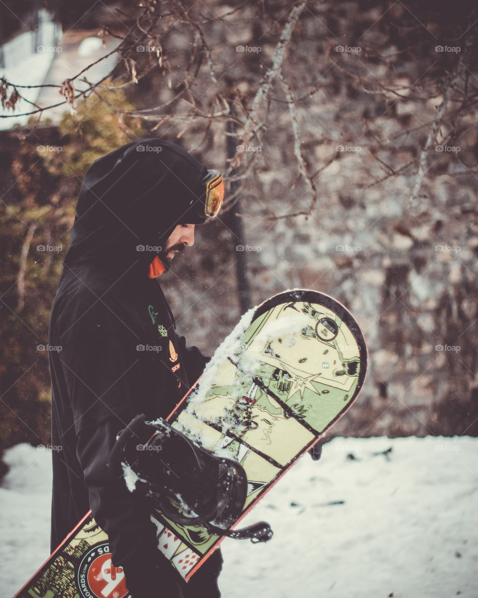 Snow, Winter, Tree, People, Woman