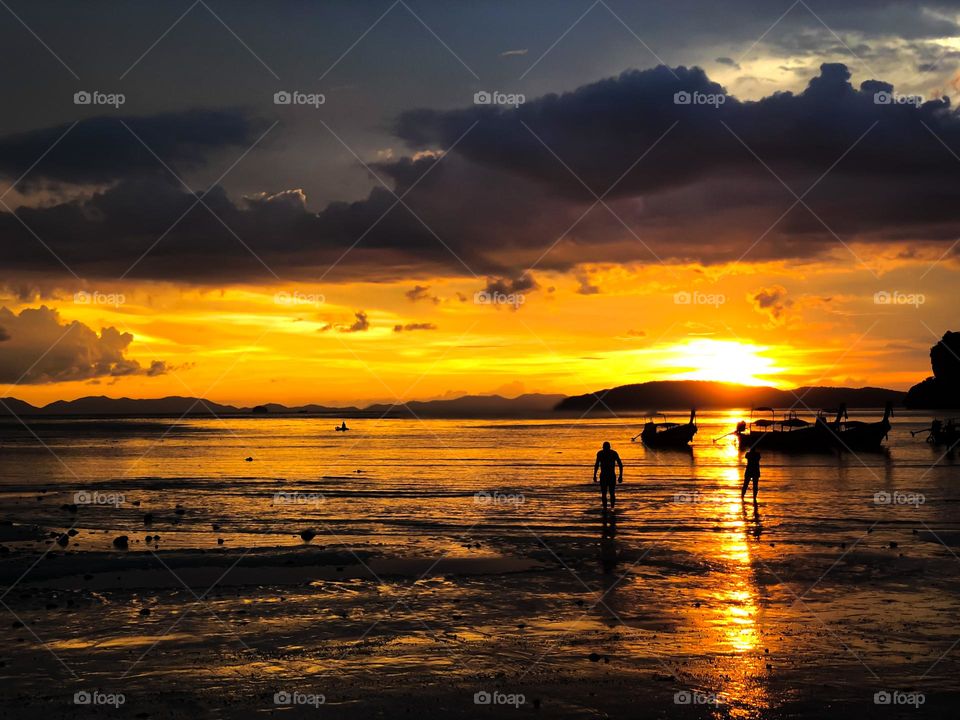 Atardecer en la playa