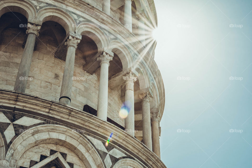 Rays of light near Pisa Tower