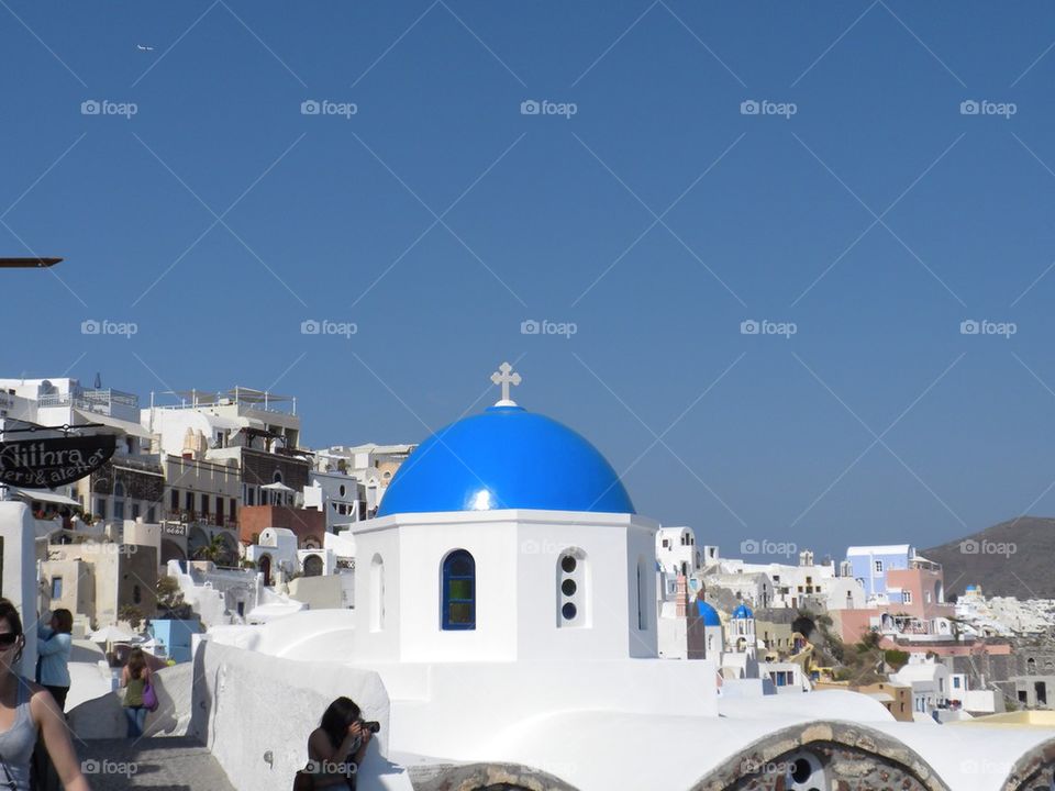 Blue dome Oia 