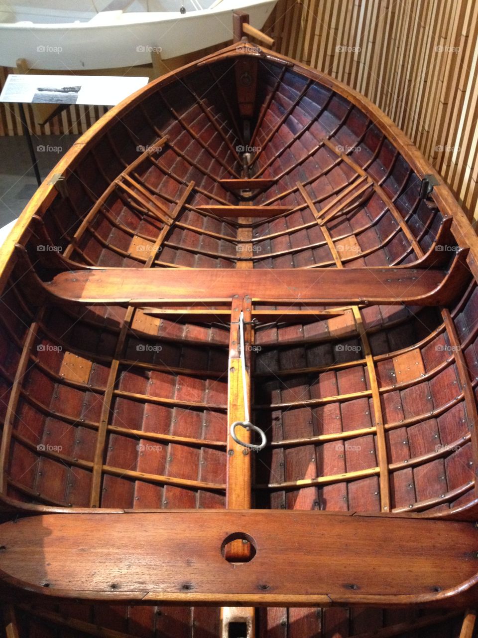 Beautiful hand crafted old wooden boat