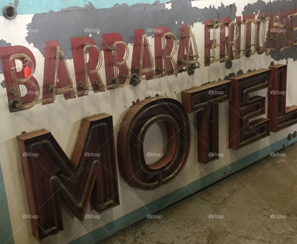 Vintage Barbara Fritchie Motel sign