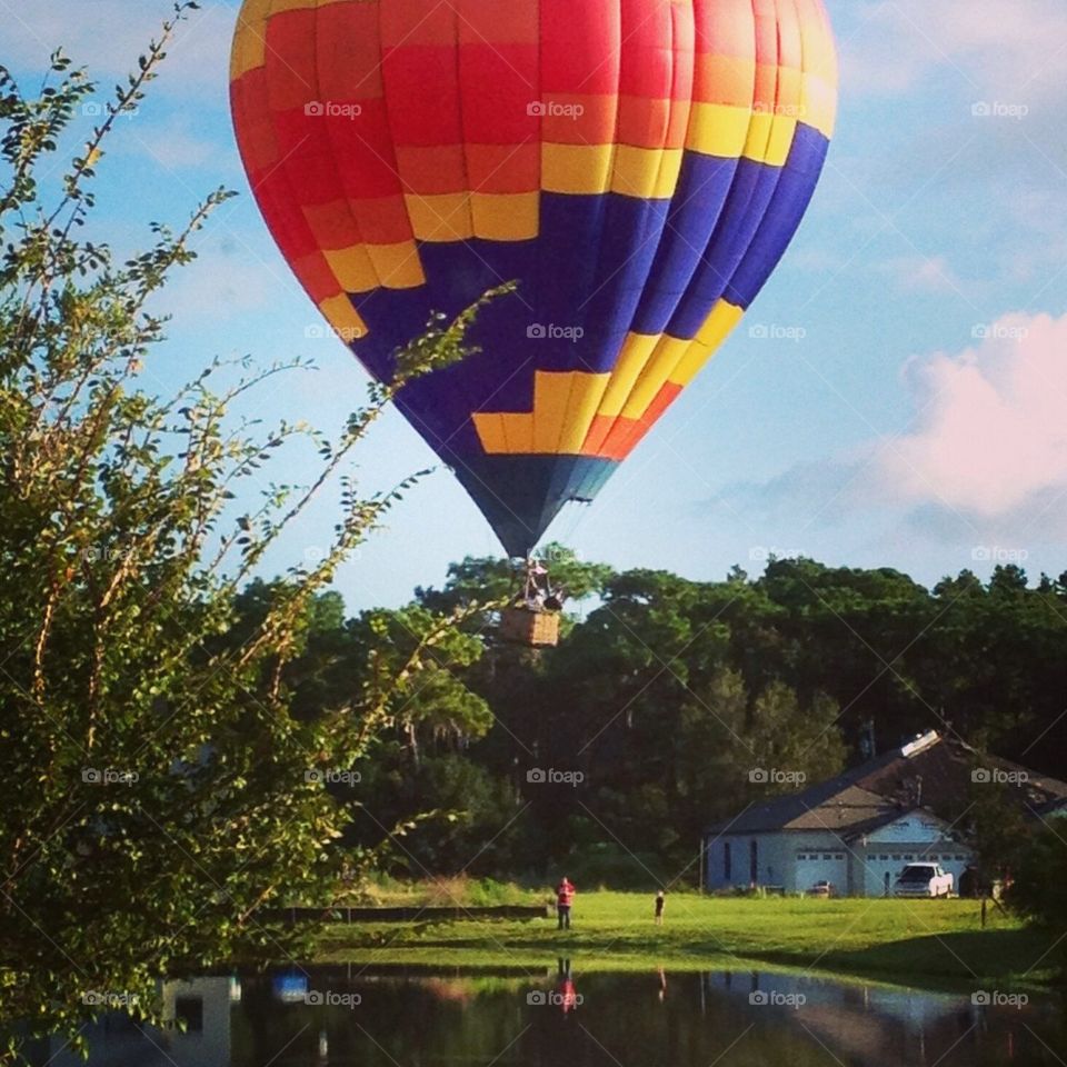 Hot Air Balloon in my backyard