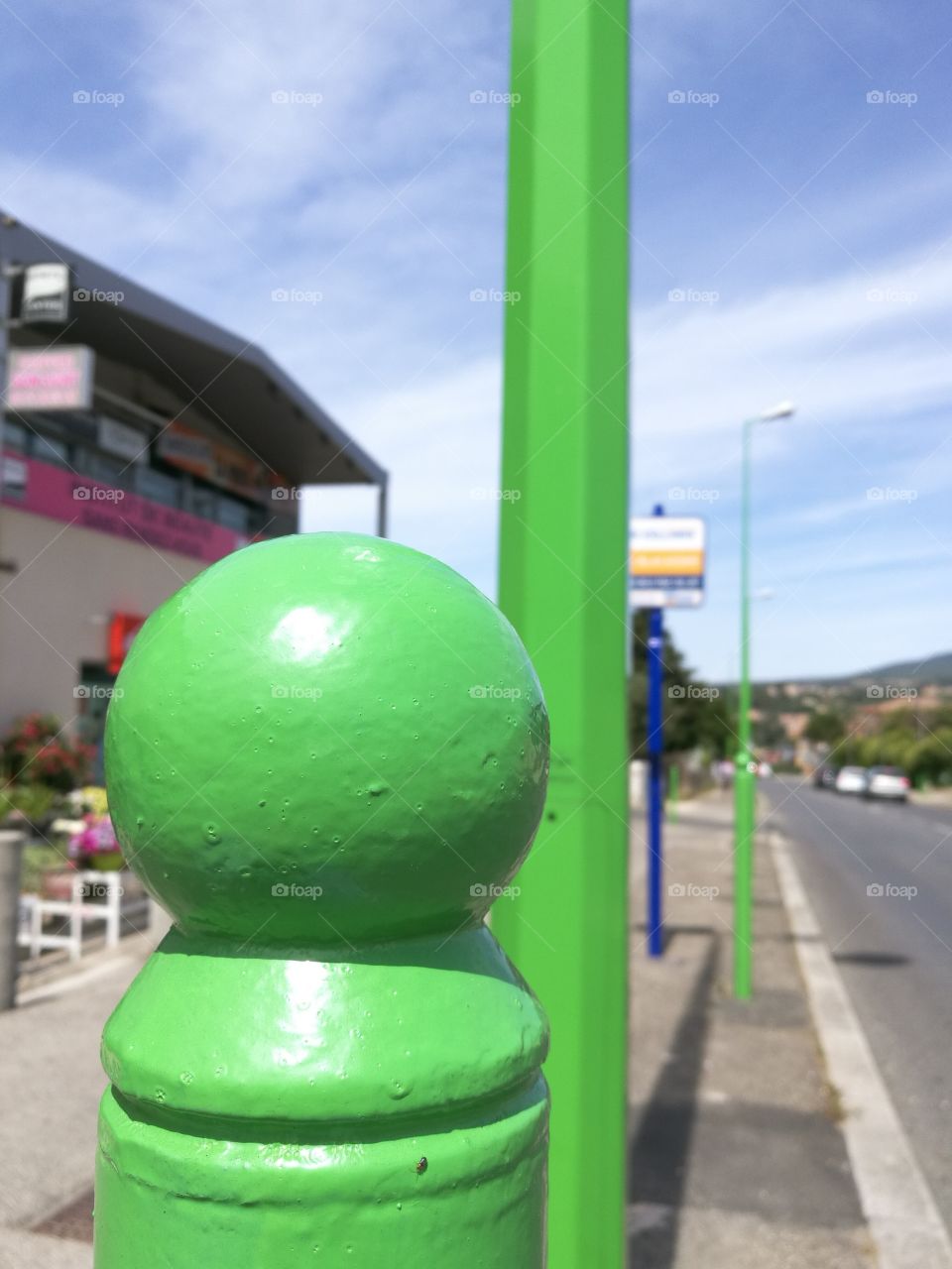 Green pole