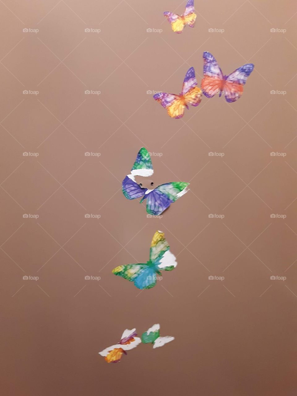 Decorations on a bathroom stall.