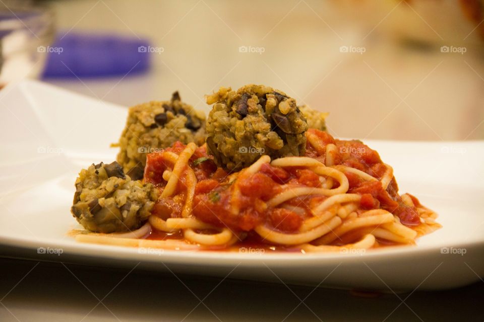 Spaghetti meatball veggie 2