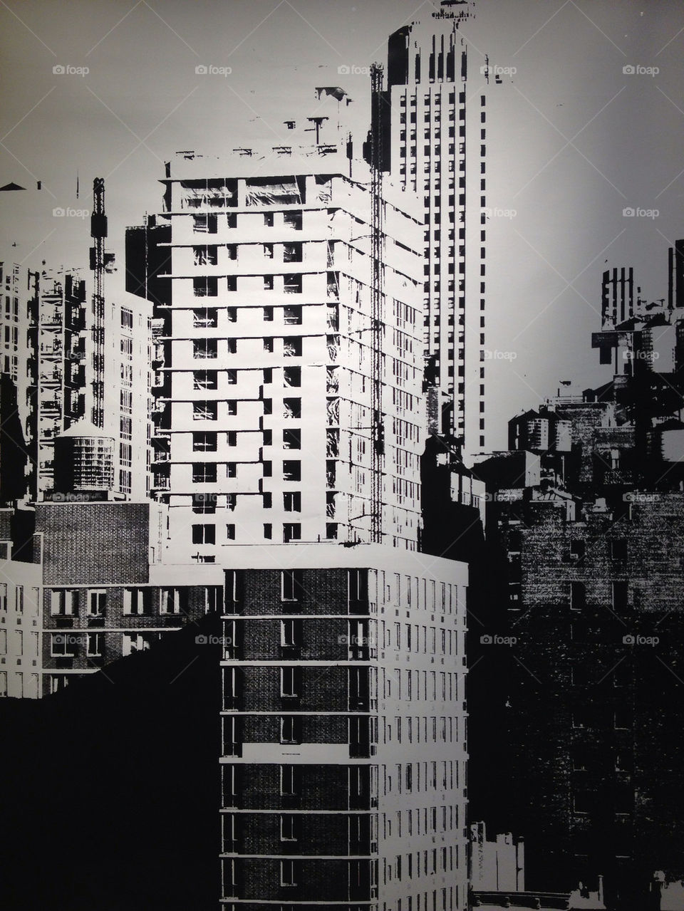 Urbanscape in high contrast artwork