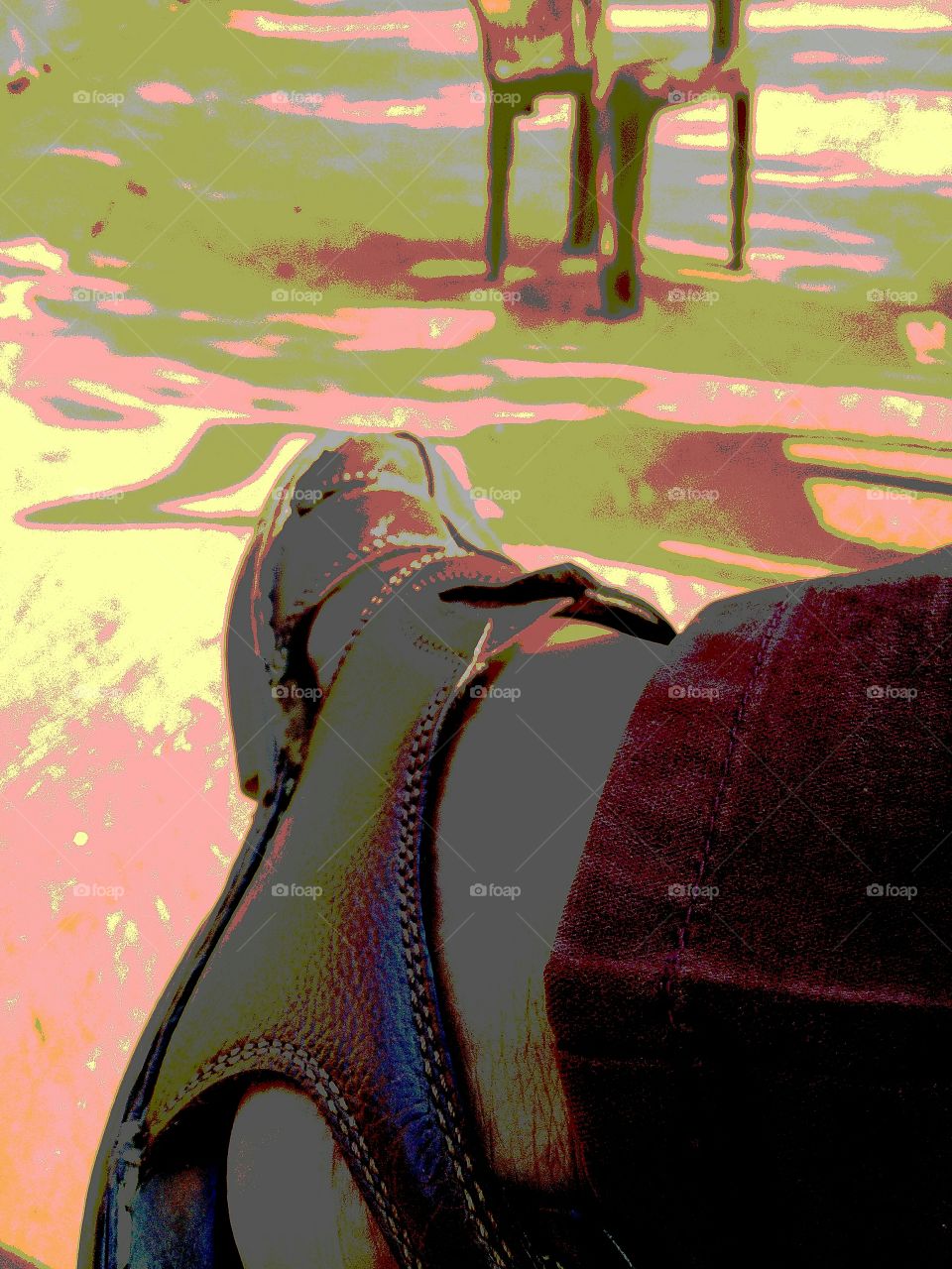 Close-up of a person's leg