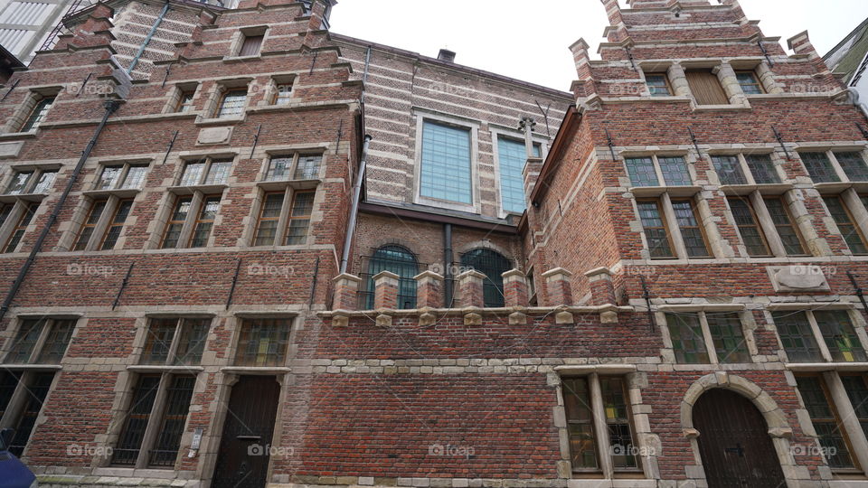 Old architecture in Antwerp, Belgium.