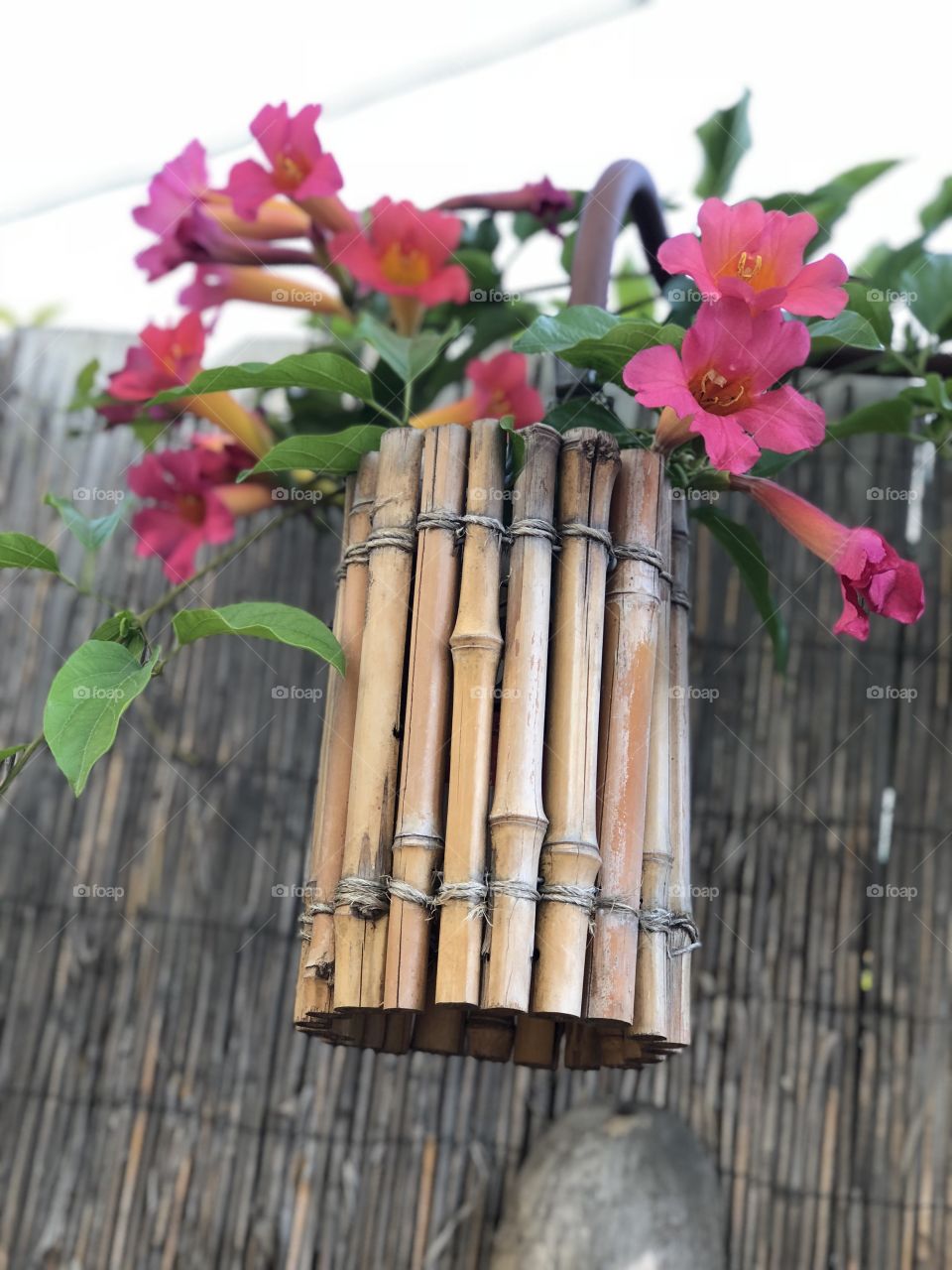 Flower bamboo vase