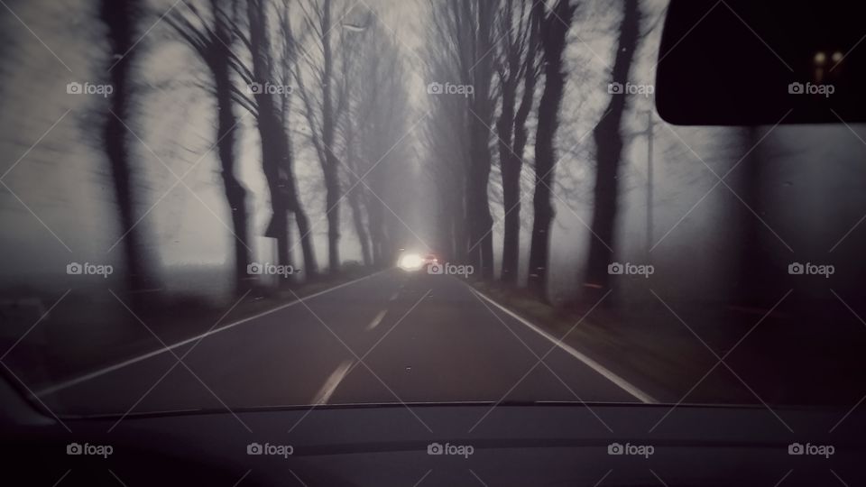 driving the car to the place of work