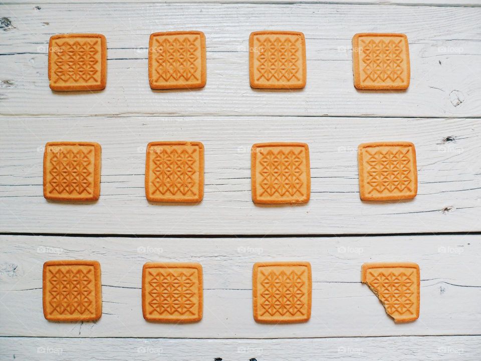 cookies on a white background