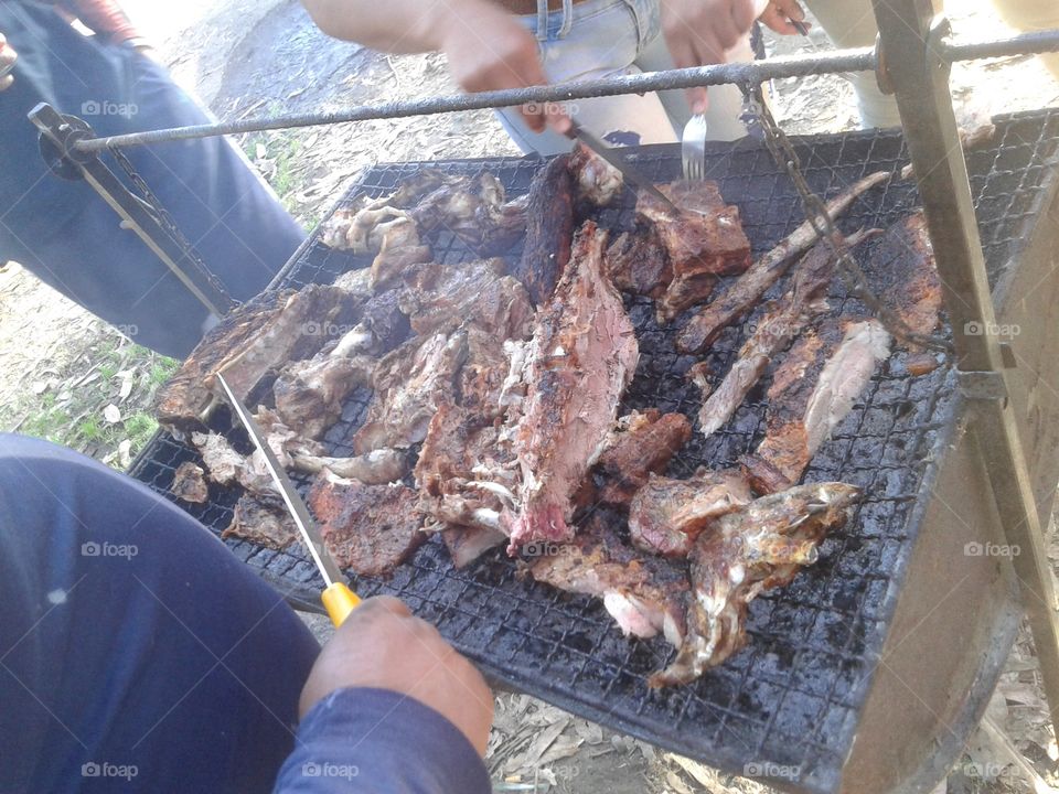 parrillada de cordero y cochino