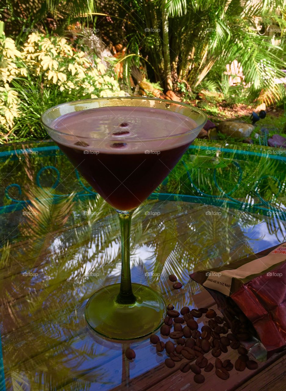 Espresso martini in the tropics