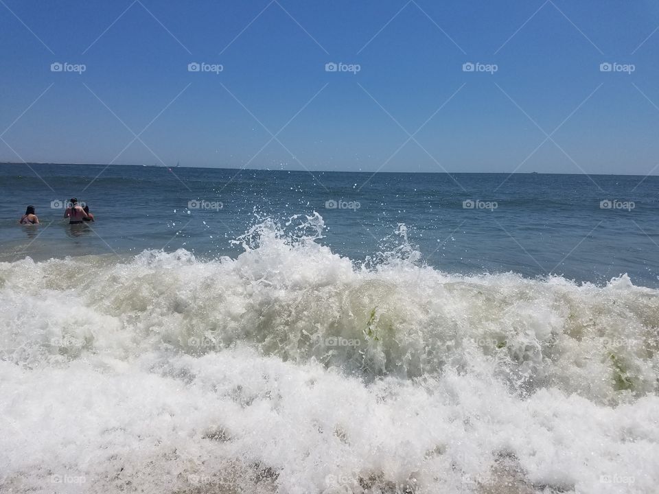 Ocean Waves at Point Lookout Beach Long Island