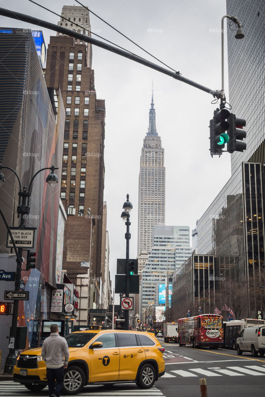 Spring business day in Manhattan, New York 