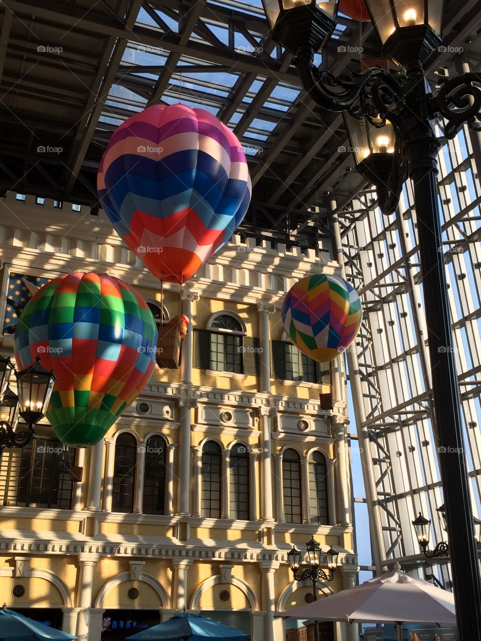 Colorful hot air balloon
