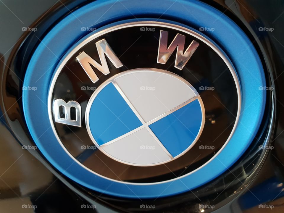 BMW logo badge from car