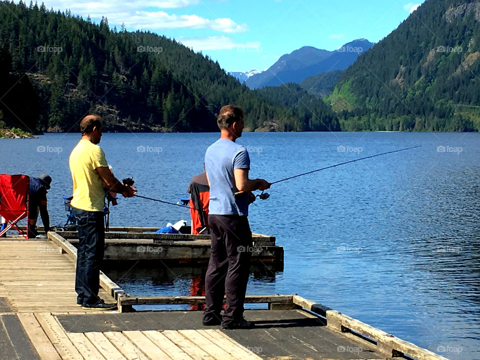 Fishing at the lake