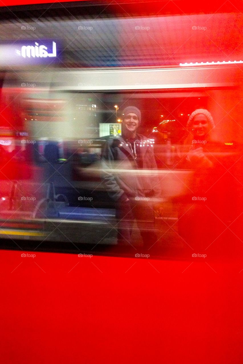 Reflection in the train