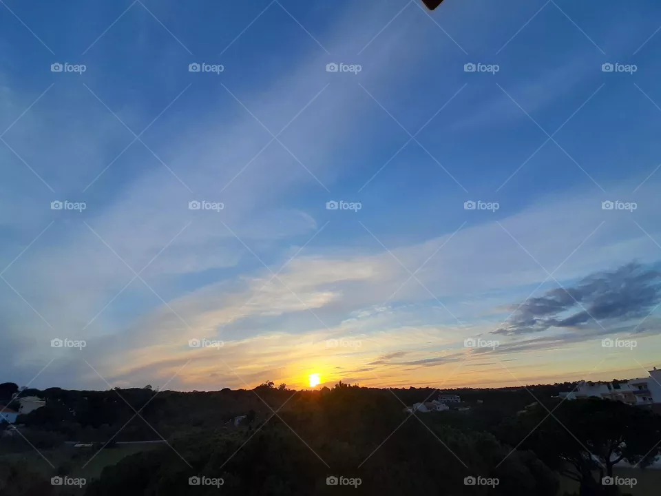 Extra blue sunset
