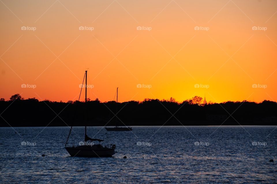 Sailboat, Sea, Sunset 4