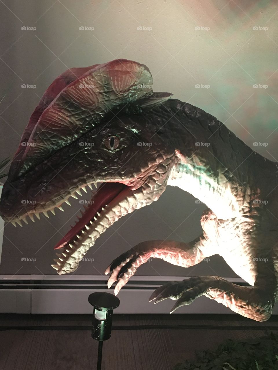 Animated dinosaur at a fundraising event