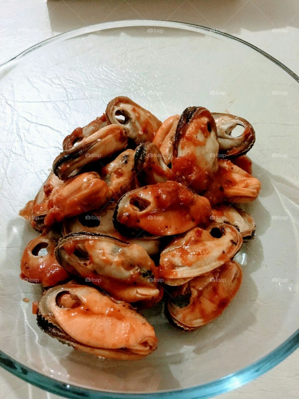 Chilli mussels