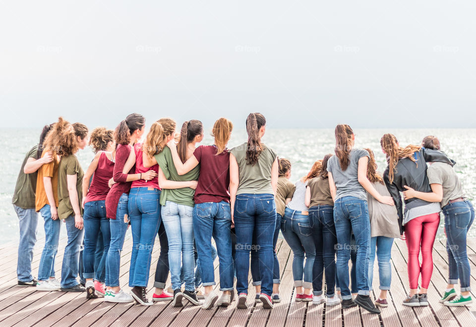 Group Of Young Teenager Girls
