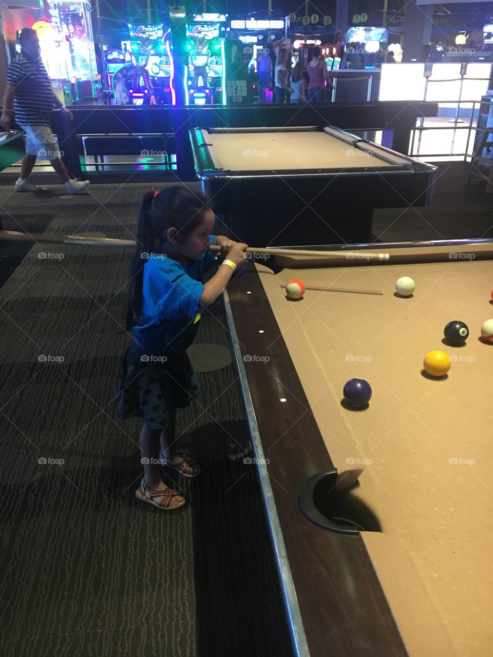 Attempting to play pool!