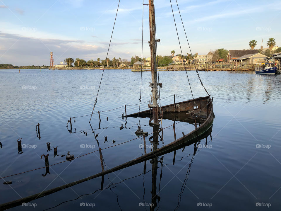 Old Rusted Boat on Sumter Lake