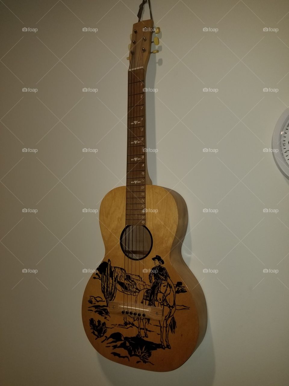 acoustic wooden guitar