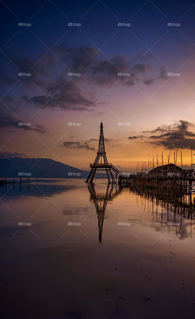 sunset in rawapening