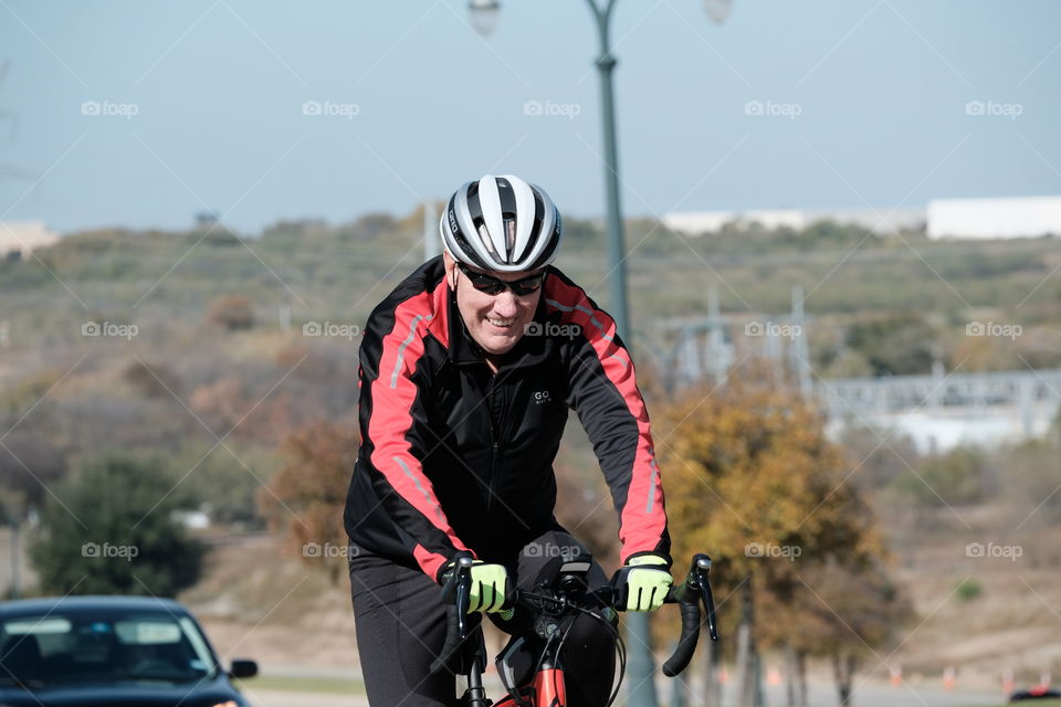 Gutting it out to the top of a steep hill 