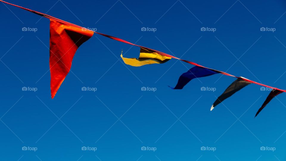 Colour Pennants in the Wind 
