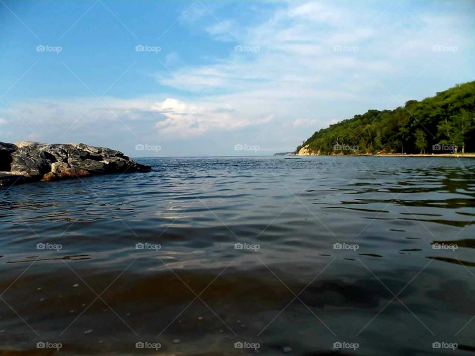 A small less populated beach in Virginia.