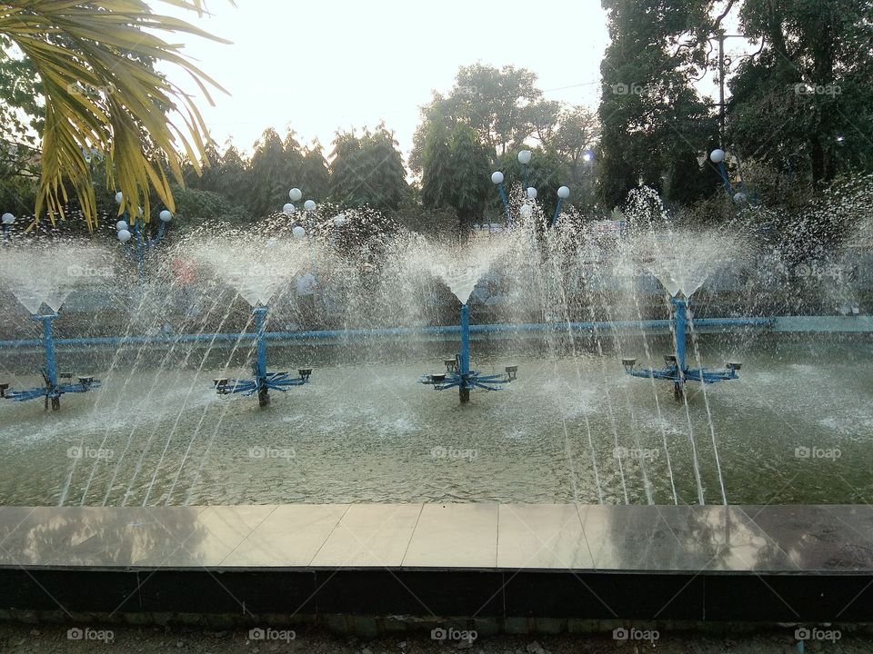 fountain in the garden