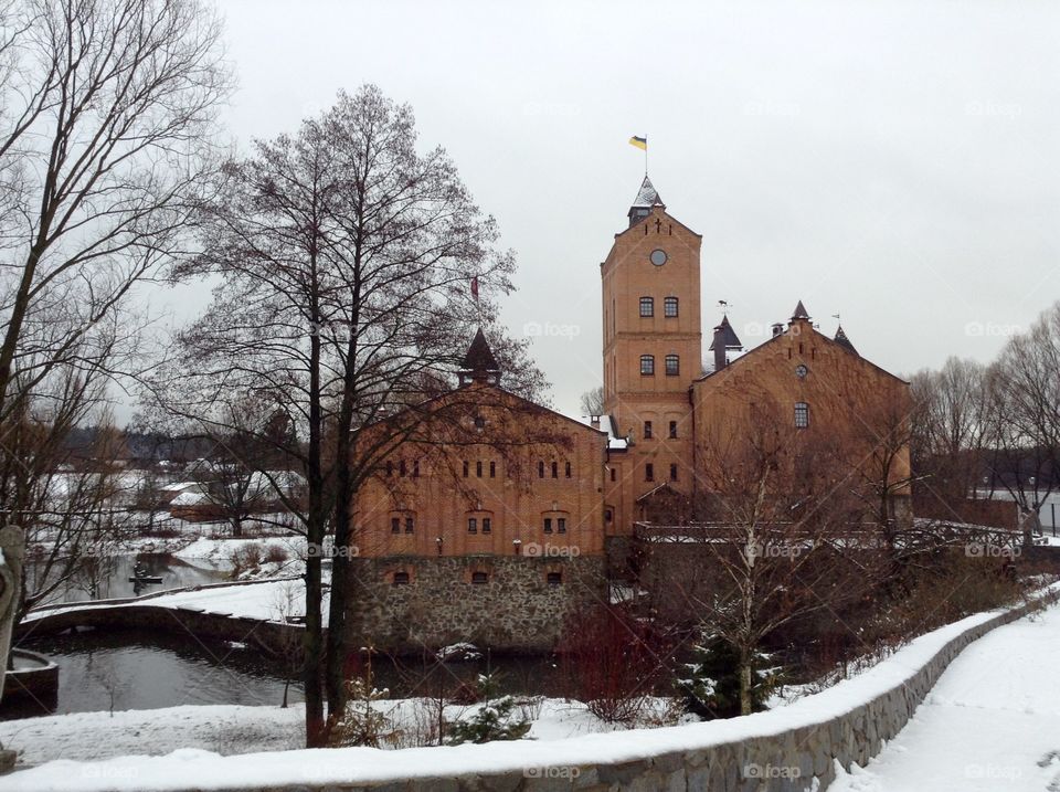 Radomyshl castle in winter