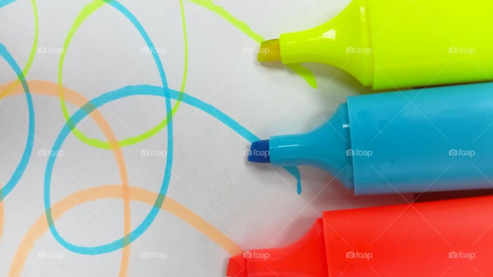 color explosion, drawing on paper, yellow, orange, blue, drawing with felt-tip pens, balloons, drawing.