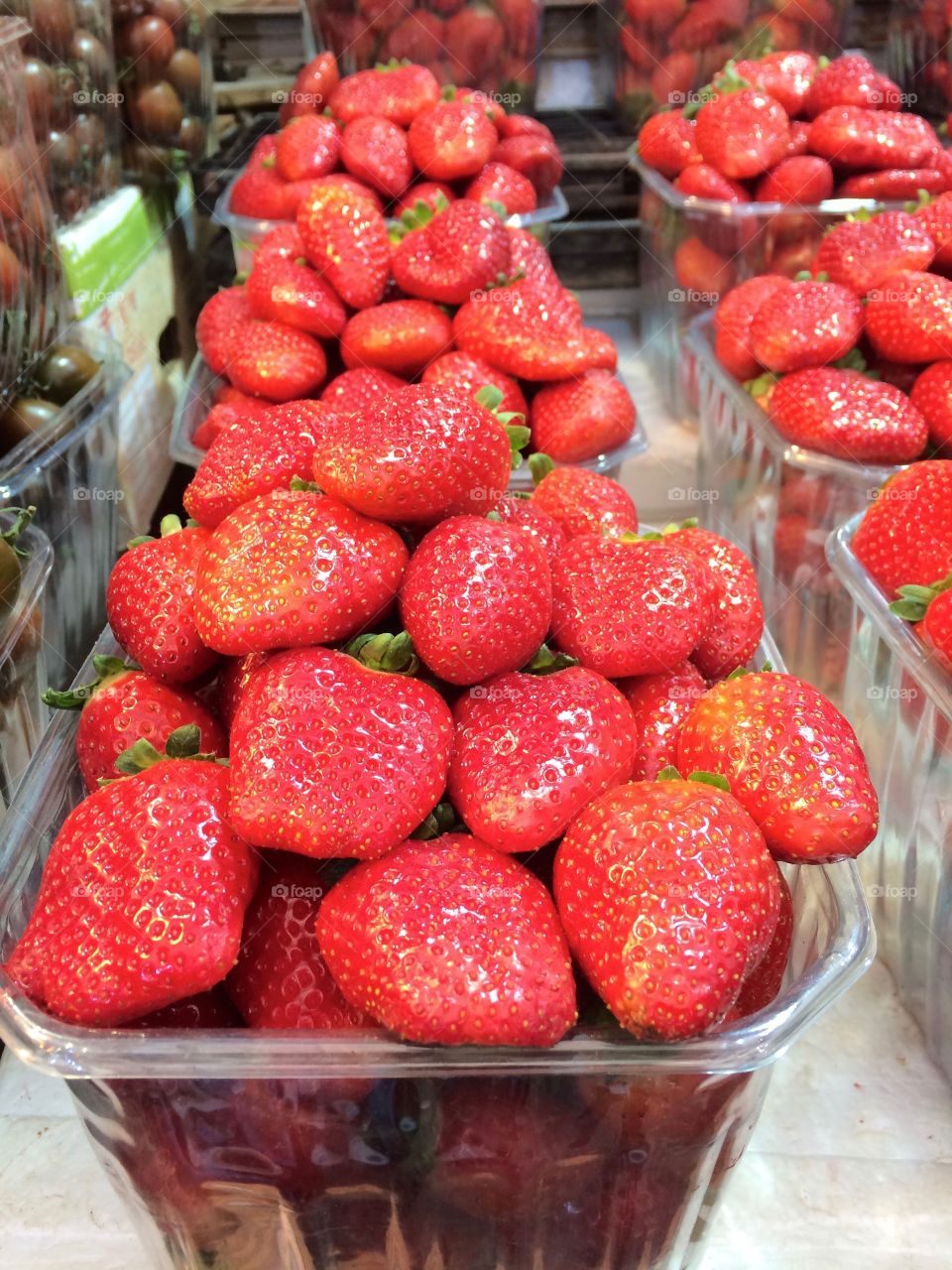 Some strawberries at Mahane Yehuda Market in Jerusalem 