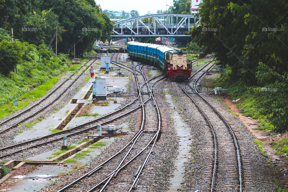 Train on the railway
