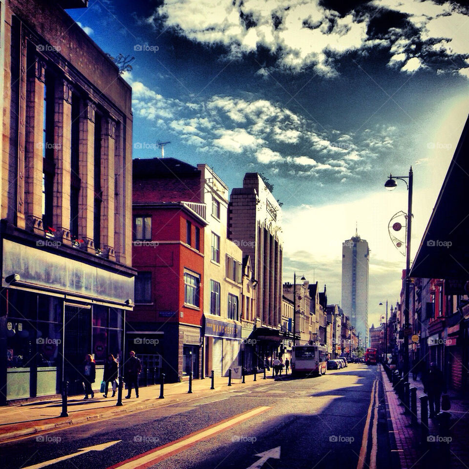 sky street clouds road by gaddzilla89