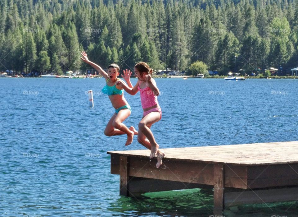 Jumping In A Lake