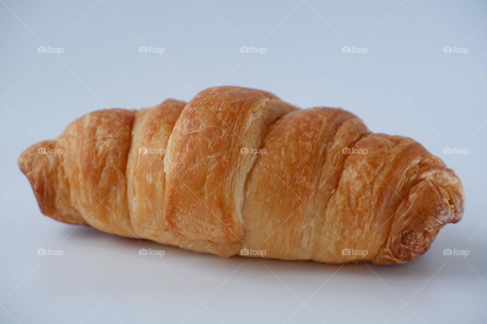 Delicious Butter Croissant in the morning of work.