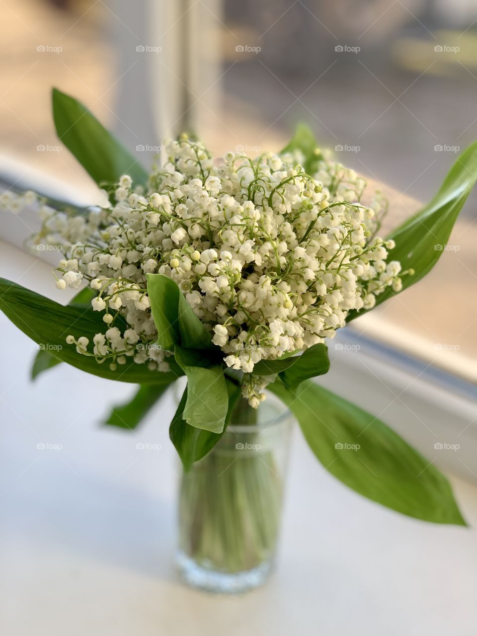 bouquet of fragrant May lily of the valley